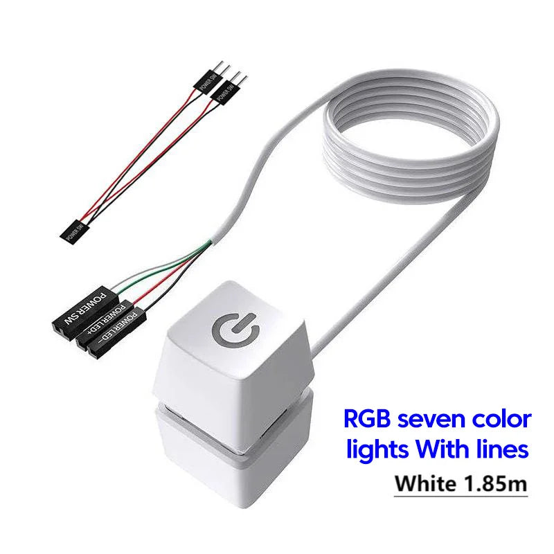 Computer Desktop Switch 1.8m Colorful LED Lights PC Motherboard ...
