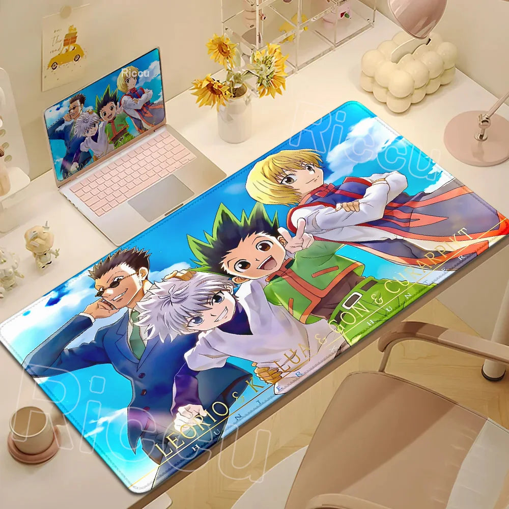 New Hxh Large Mousepad Hunter X Hunter Mouse Pad XXL Gaming Accessories Office Gamer Keyboard Desk Mat Non-Slip Laptop Anime Rug