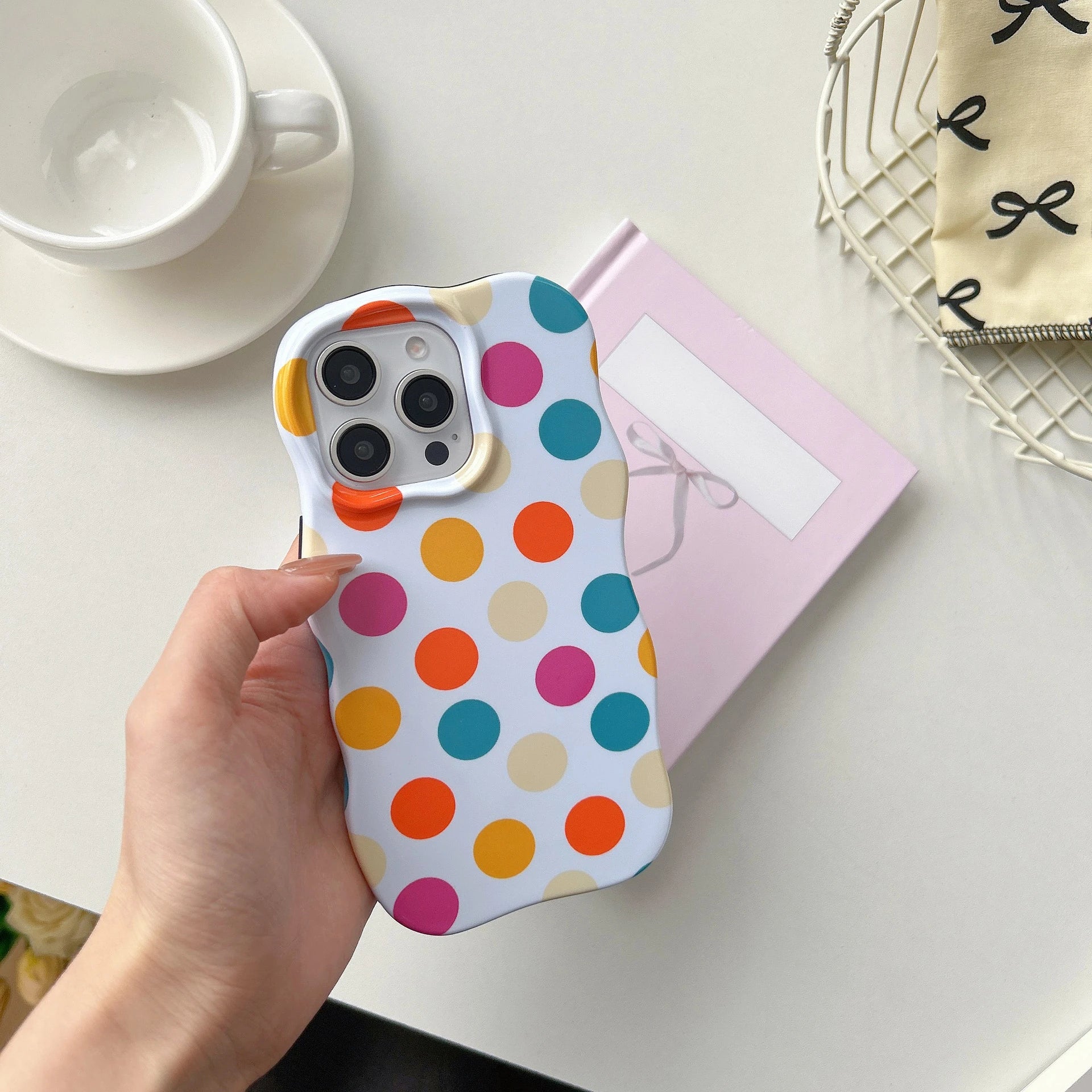 Pastel Polka Dot Phone Case - Compatible with iPhone 17 Air/16 Pro/15 Pro Max/14/13/12/11