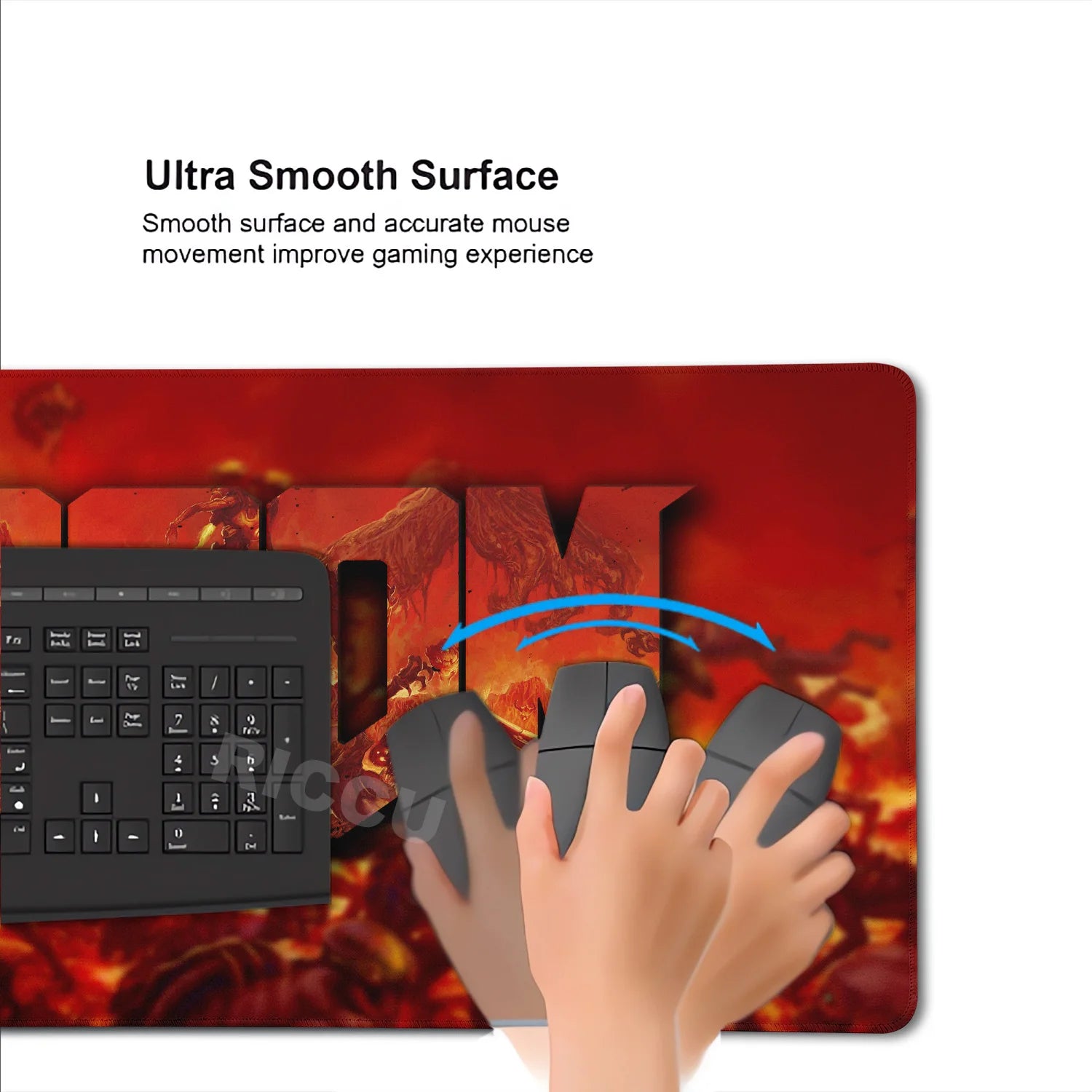 PC accessories 400x900mm Desk Mat Popular games D-Doom Mousepad Large Gaming Mouse Pad LockEdge Computer Keyboard Table DeskMat