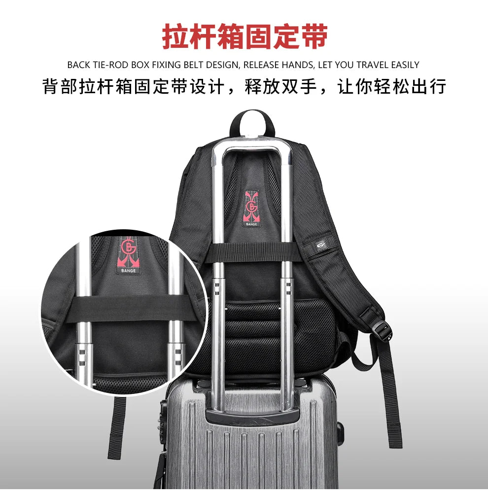 BANGE Large Multi-Function 40L Laptop Backpack 17 Inch Durable Travel Backpack School Bag For Teenagers with USB Recharging Port