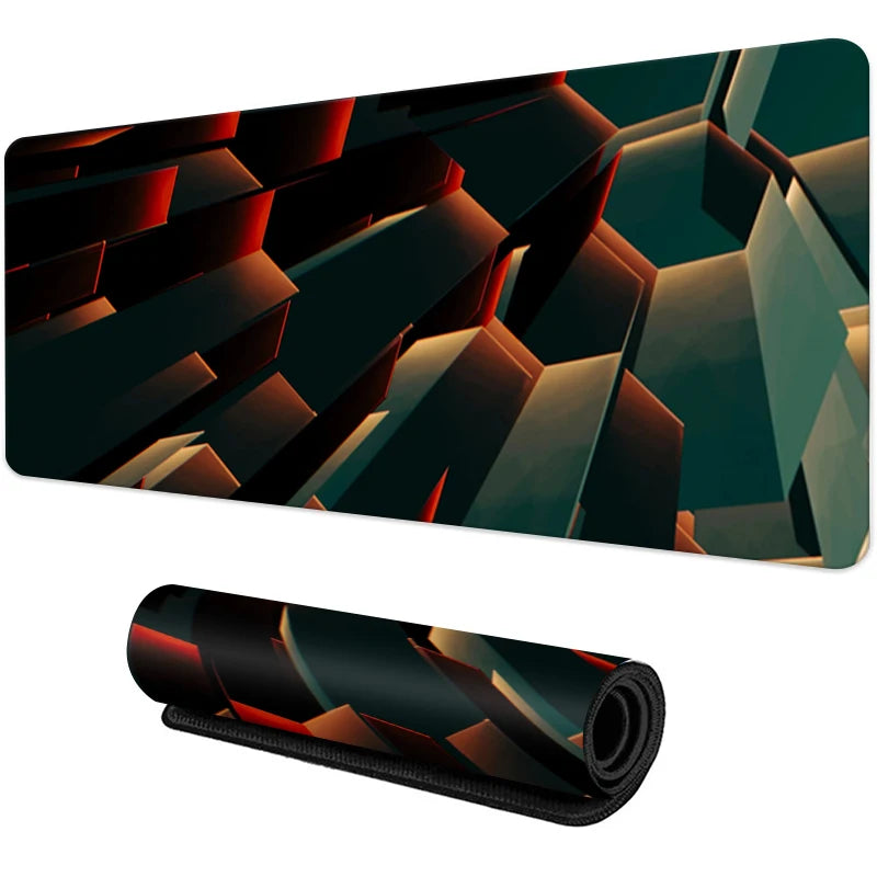 New Cool Geometric Pattern 3D Mouse Pad Computer Laptop Mouse Pad Office Large Gaming Mousepad Rubber Bottom Non-Slip Desk Mat