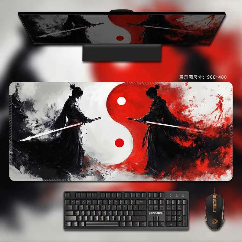 Mouse Pad Black White Non-Polar Table Mat Extra Large Keyboard Mousepad Thickened Customizable Game Mat Home Office Tablecloth