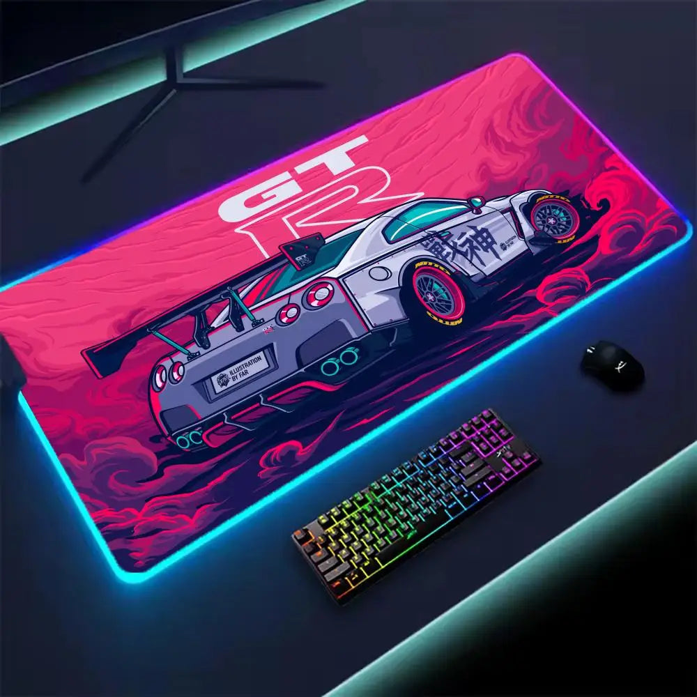 Car Super Cool RGB Mousepad Computer Table Mat Gaming Mouse Pad Gamer Accessories LED Backlit Keyboard Cabinet Mousepad Deskmat - WinSupport Tech