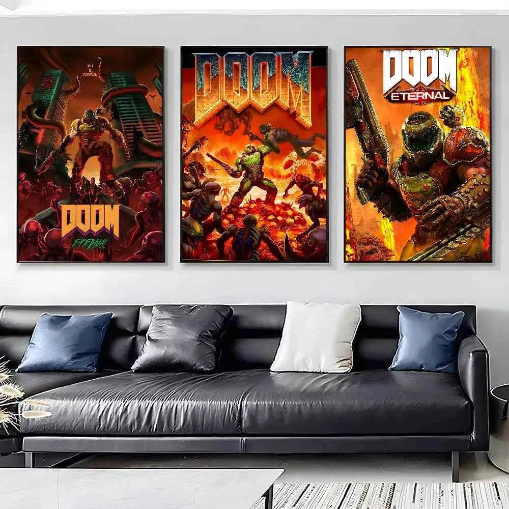 Cool Movie D-Doom Poster Art HD Canvas Advanced Aesthetic Printing Paper Wall Art for Living Room Home Decor