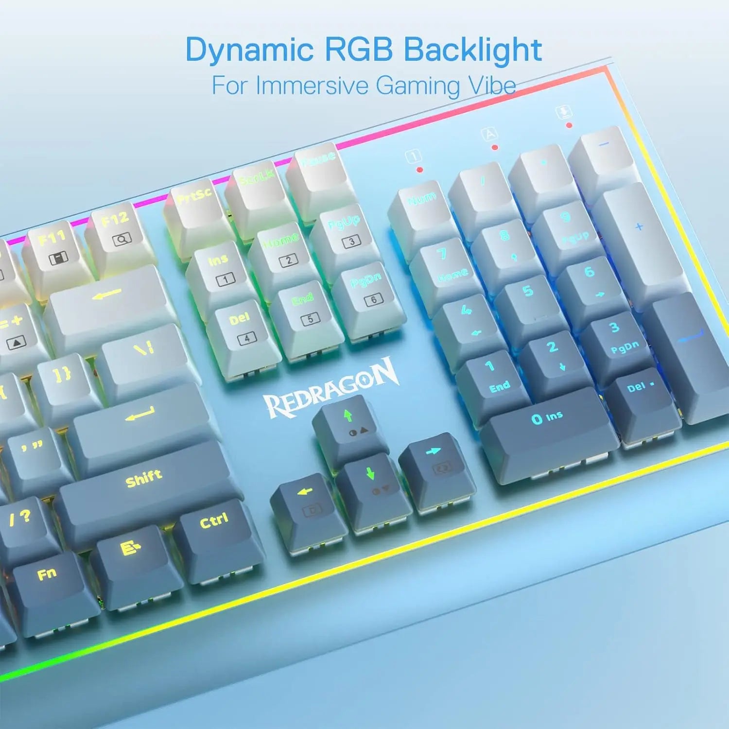 Redragon K654 RGB Gaming 104 Keys Wired Mechanical Hot-swappable Keyboard