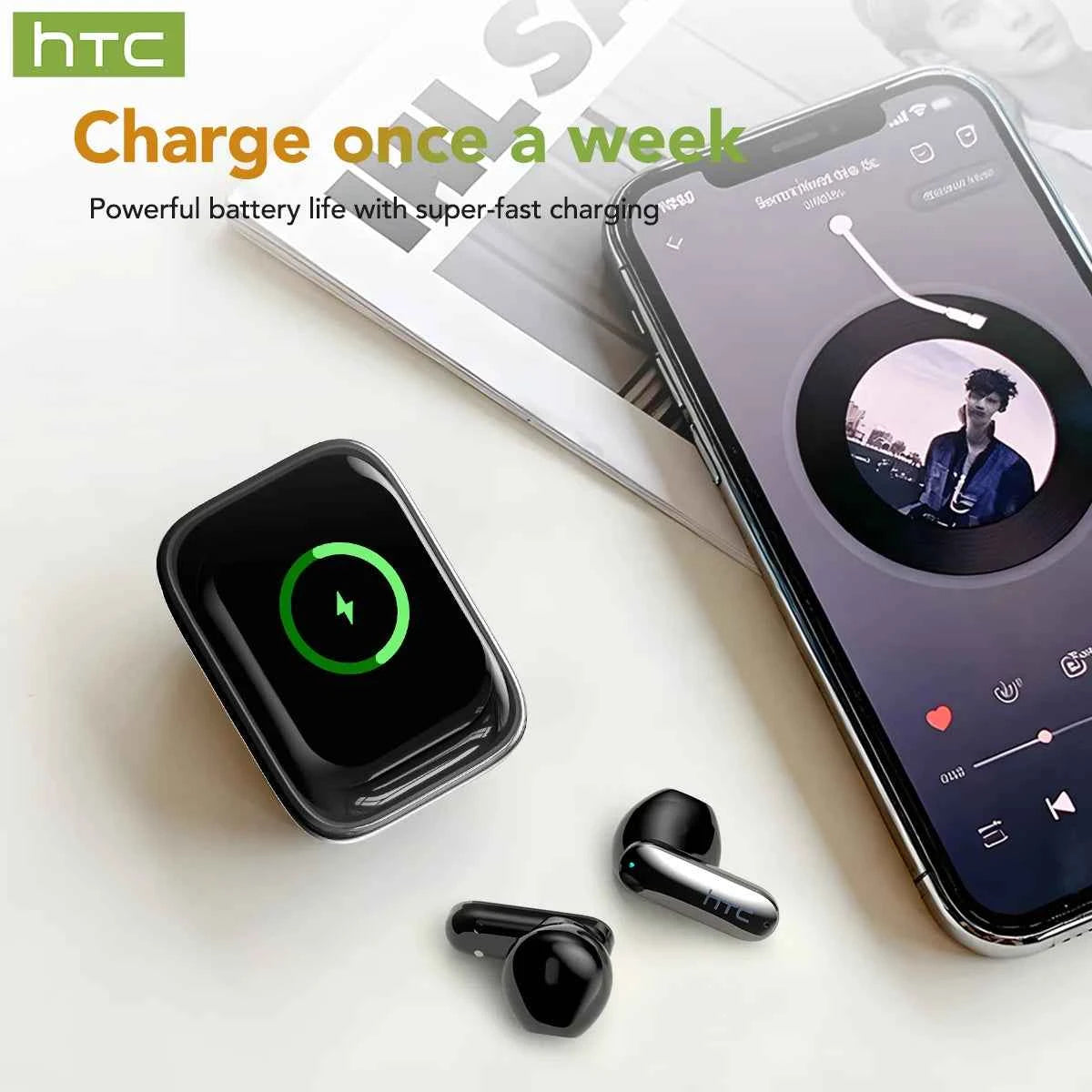 Sliding cover Bluetooth Headphones Wireless Earbuds 30Hrs Playback Earphones AI Translation Headset Clear Sound Noise Cancelling