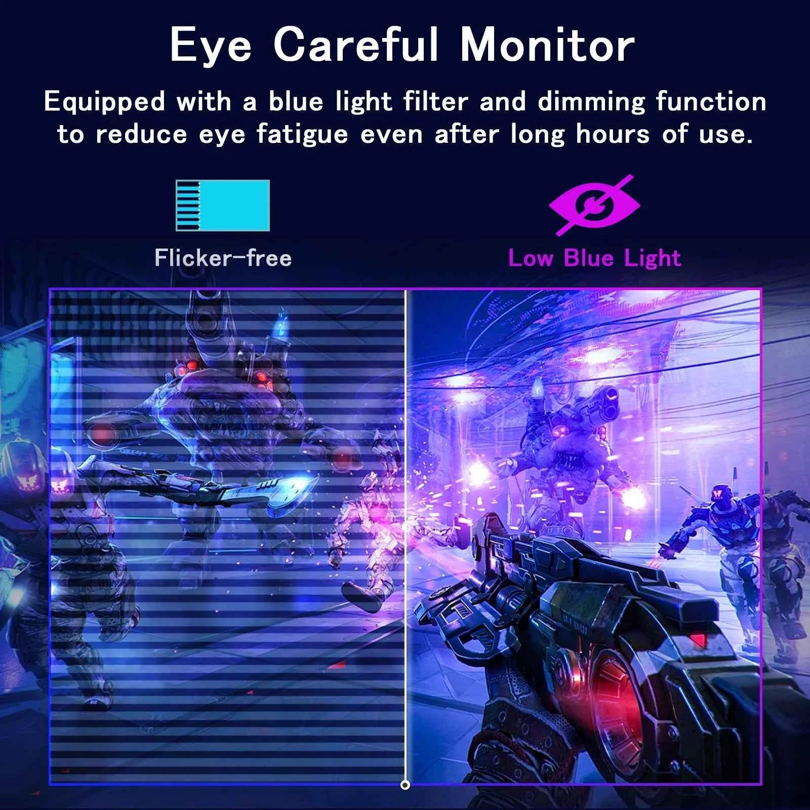 GreBear 165 Gaming Monitor 24 Inch - FHD 1080P IPS Screen 1ms (GTG) Home Office Computer Display, FreeSync Technology