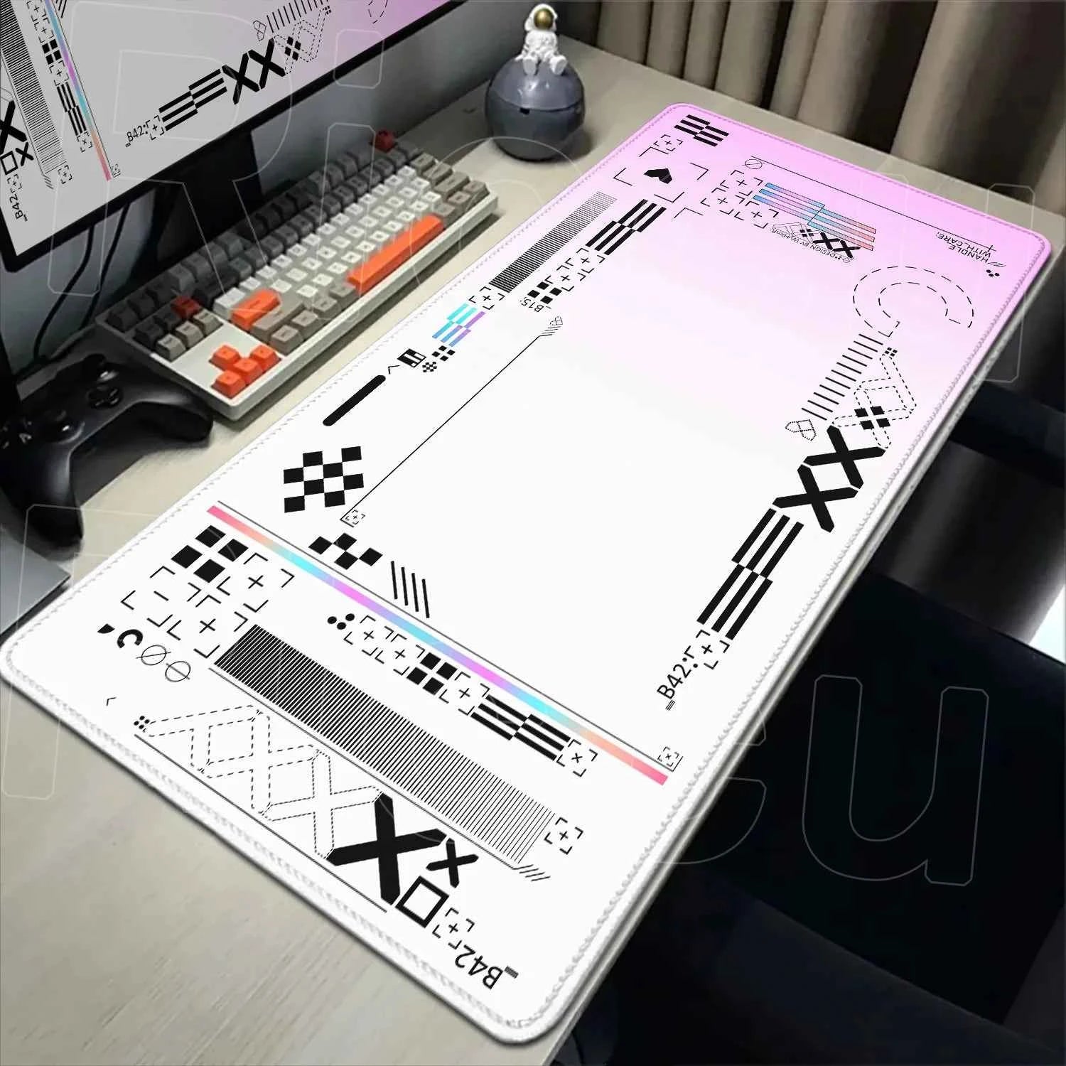 Cartoon Mouse Pad Pink CSGO Print Stream Gamer Mousepad 400x900mm Antislip Keyboard Mouse Mats Rubber Deskmat Gaming Accessories