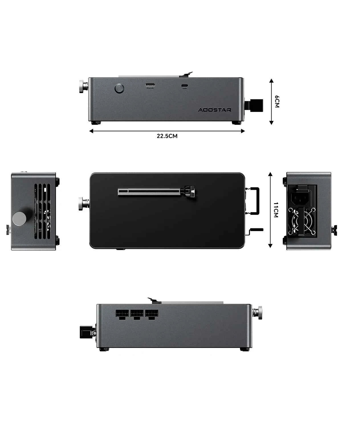 AOOSTAR AG02 EGPU Dock with OCulink USB4 Port，Built-in Huntkey 800W Power Supply, Supports TGX interface hot-swap