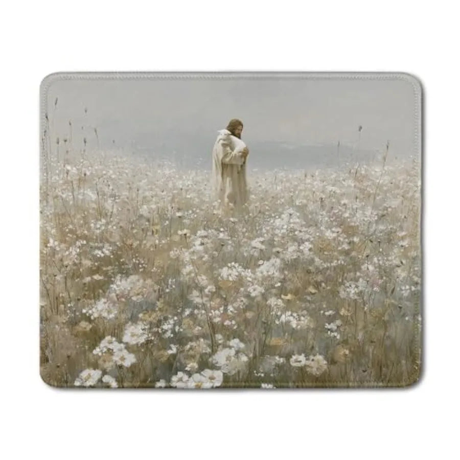 Watercolor Forest Christian Mouse Pad, Psalm 46:1Bible Verse Mouse Pads Mousepad for Desk Home Office Dorm Computers Laptop, Re