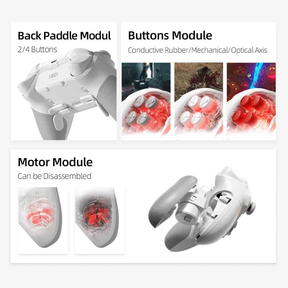 BEITONG PanGu Gamepad Customizable Modular Controller Wireless Bluetooth Gaming Controller for PC/NS2/Mobile/Steam