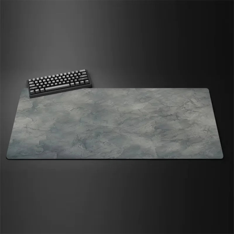 Gray Mouse Pad – Large & Small Overlocked XXL Desktop Keyboard Table Pad, Gaming Desk Mat for PC & Computer Accessories