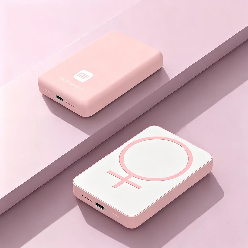 Mufod Qi2 Magnetic Power Bank 5000mah 15W Wireless Charging 20W Portable Wired Charge PD 22.5W Type C Cable Bidirectional Fast Charging Powerbank For Iphone 17 16 15 Pro Max Magsafe Xiaomi Samsung Magsafe Oneplus Mobile Batte