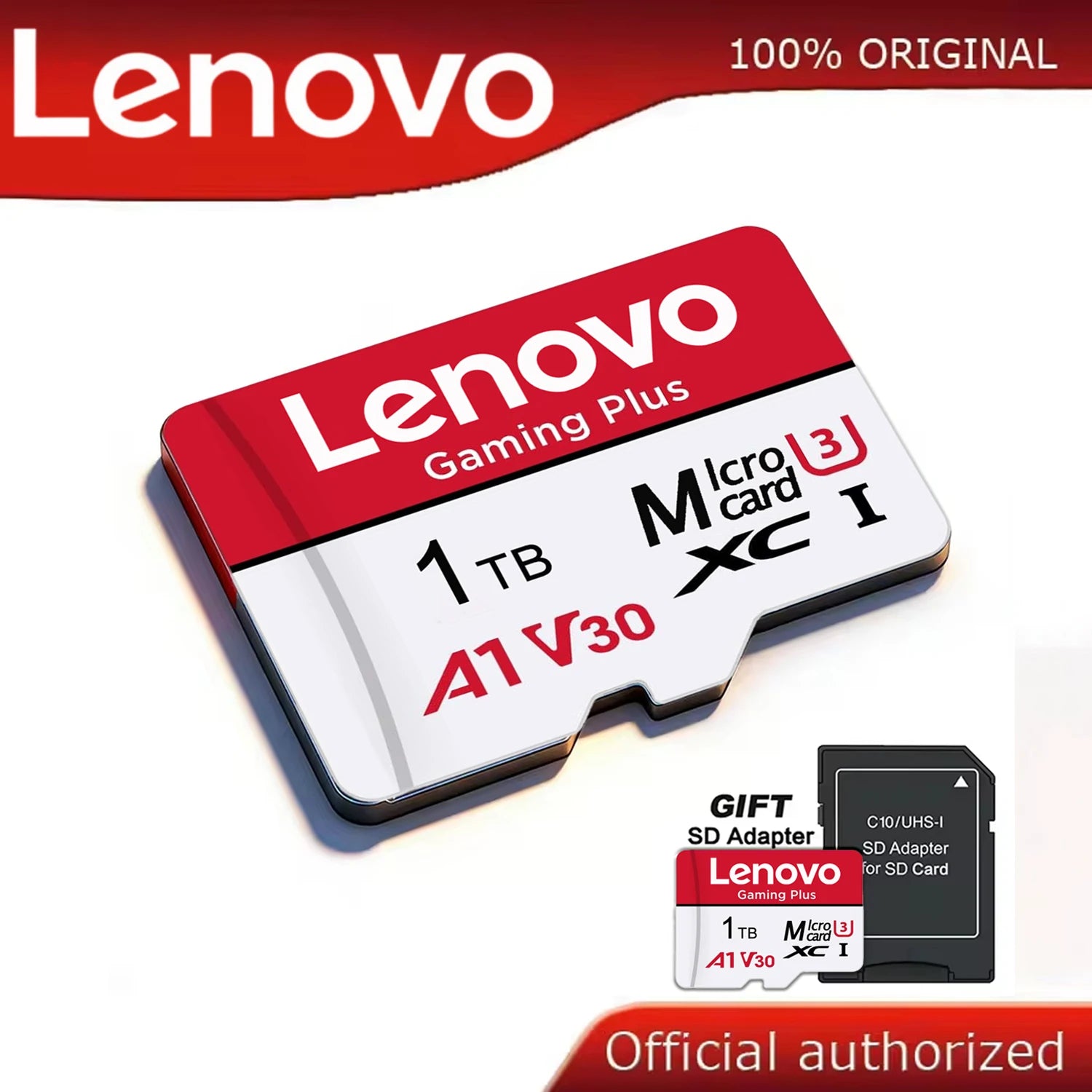 Lenovo SD Card 1TB High Speed Micro SD Card for Nintendo Switch 512GB 256GB 128GB U3 V30 Stable Performance SD Memory Card