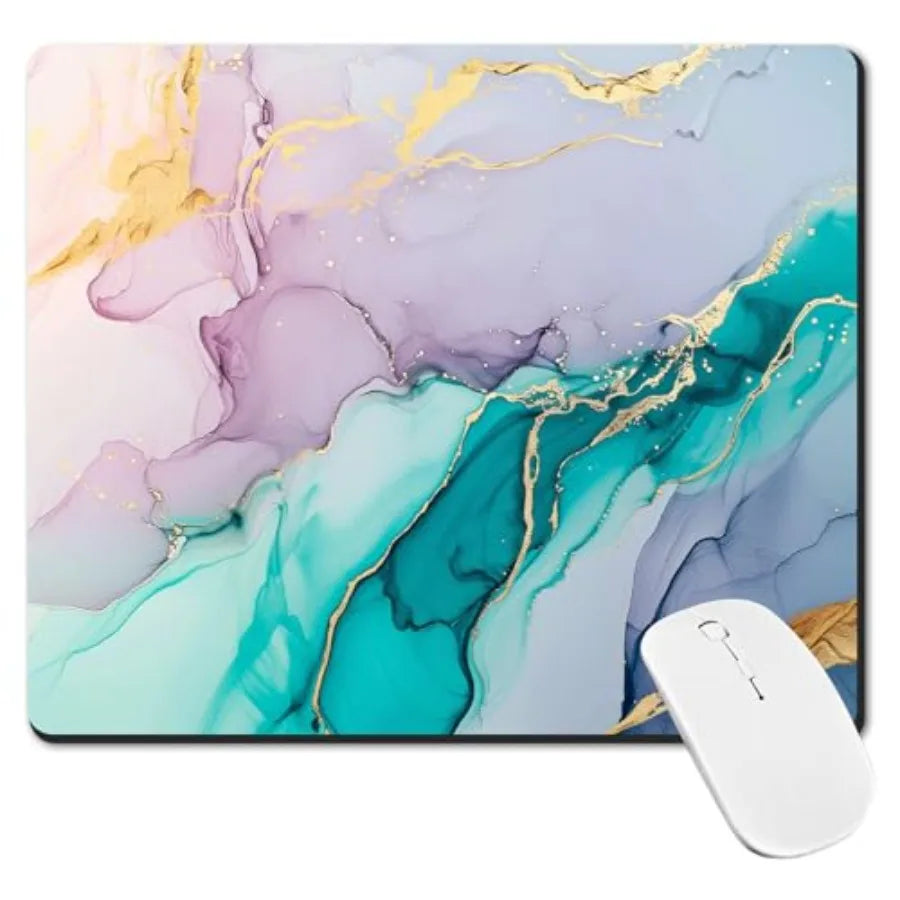Mouse Pad, Winter Snowy Scenery Patterned Mousepad Non-Slip Rubber Base Mouse Mat Waterproof Gaming Mouse Pad for Wireless Mous