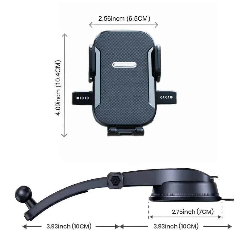 1Pc Car Mobile Phone Holder, Dashboard Installation, 360-Degree Rotatable Adjustment, Equipped with Strong Suction Cup, Non-Slip and High-Stability Mobile Phone Holder, Compatible with All Smartphones