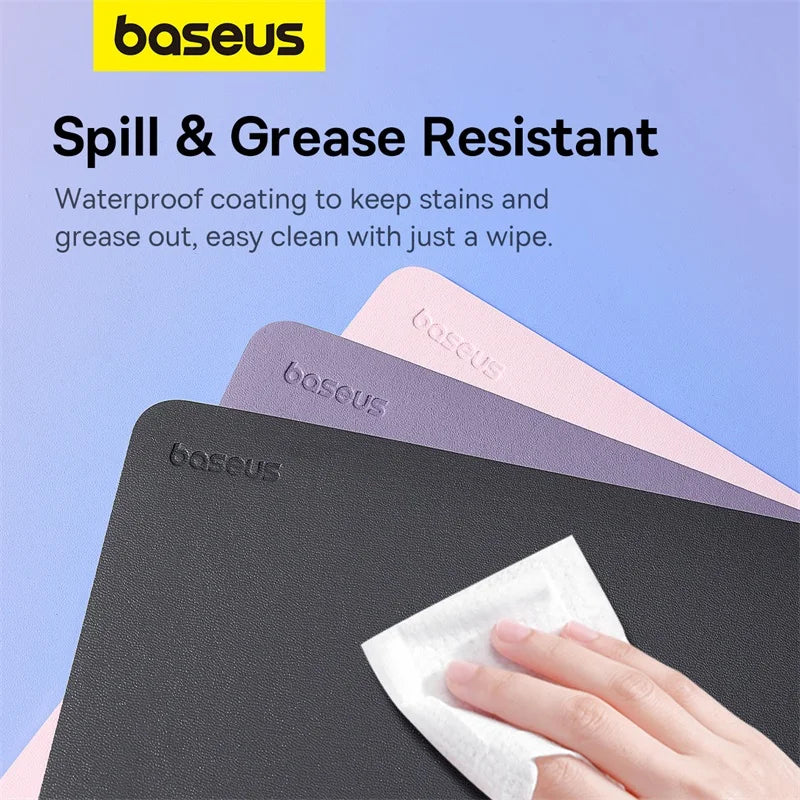 Baseus Simple Color PU Leather Mouse Mat, Anti-slip, Waterproof Mouse Pad - WinSupport Tech