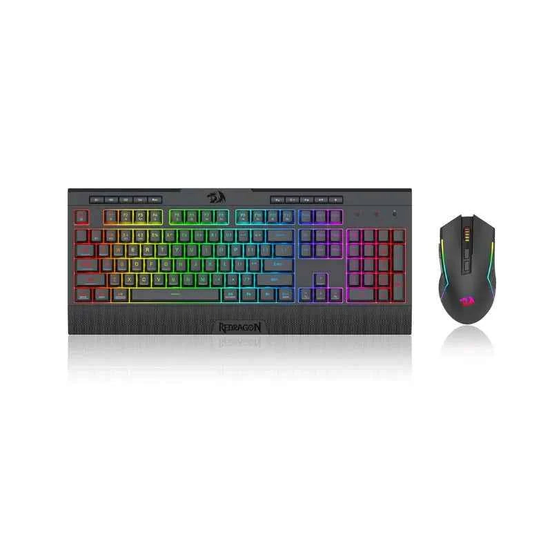 Redragon S151 PRO 3-Mode Wilreess Gaming Keyboard & Mouse Combo, 104 Keys K525 RGB Membrane Keyboard