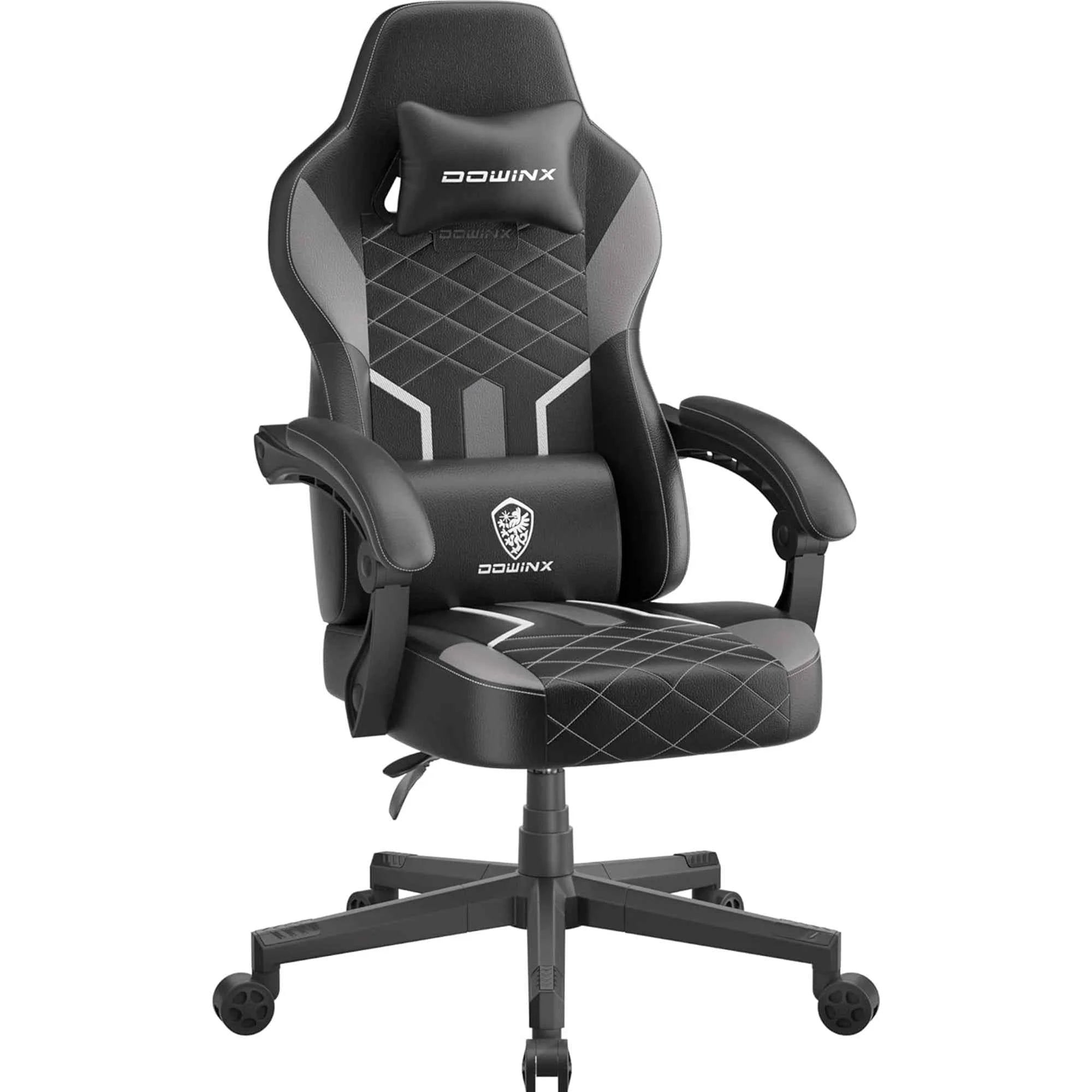 Dowinx Gaming Chair with Pocket Spring Cushion, Ergonomic Computer Chair High Back, Reclining Game Chair Pu Leather 350LBS
