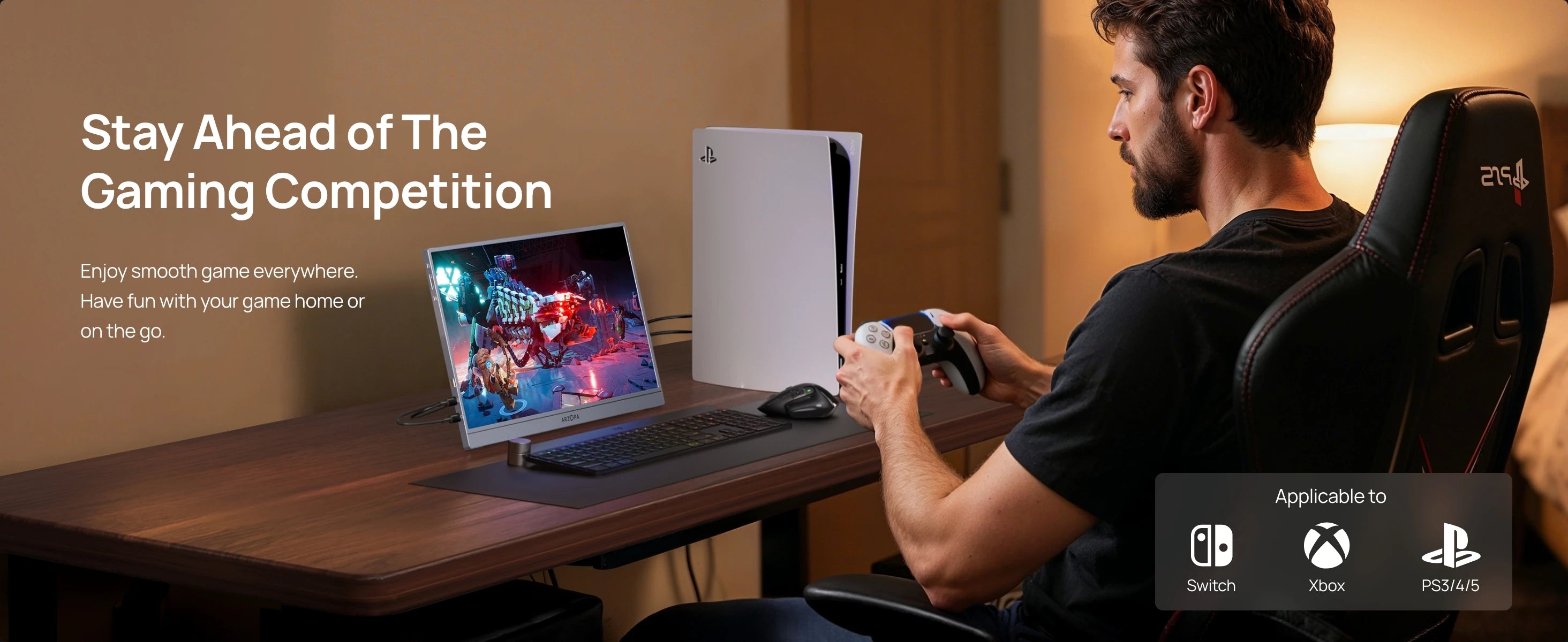 【Monitor+Bag】ARZOPA 16.1 inches Grey Portable Monitor,144 hz,100%s RGB,1080P FHD External Second Screen IPS Screen,Z1FC Grey