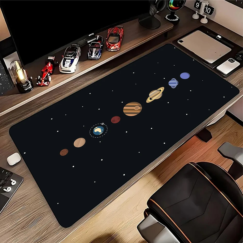 New Solar System Space Gaming Mouse Pad Large Mouse Mat Laptop Mouse Carpet Game Carpet Keyboard Pads Gamer Desk Mat 90x40cm