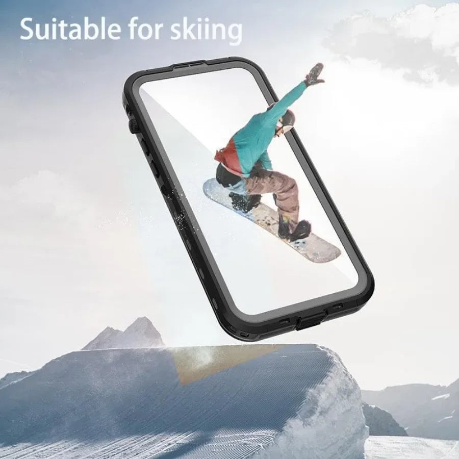 IP68 Waterproof Phone Case For iPhone 16 15Plus 14 13 17Pro Max Snowproof Dustproof Shockproof Shell Underwater Protection Cover