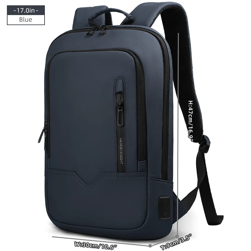 Heroic Knight Backpack Men Multifunction Business Waterproof Slim Laptop Backpack Fashion 15.6