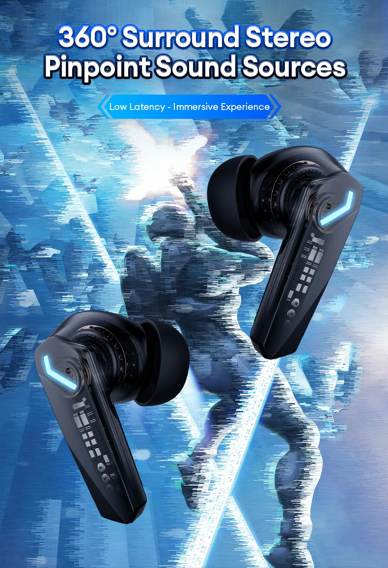 Choice Lenovo GM2 Pro TWS Wireless Bluetooth V5.3 Earphone HD Call Low Latency Headphones Dual Mode Music Gaming Earbuds GM2PRO