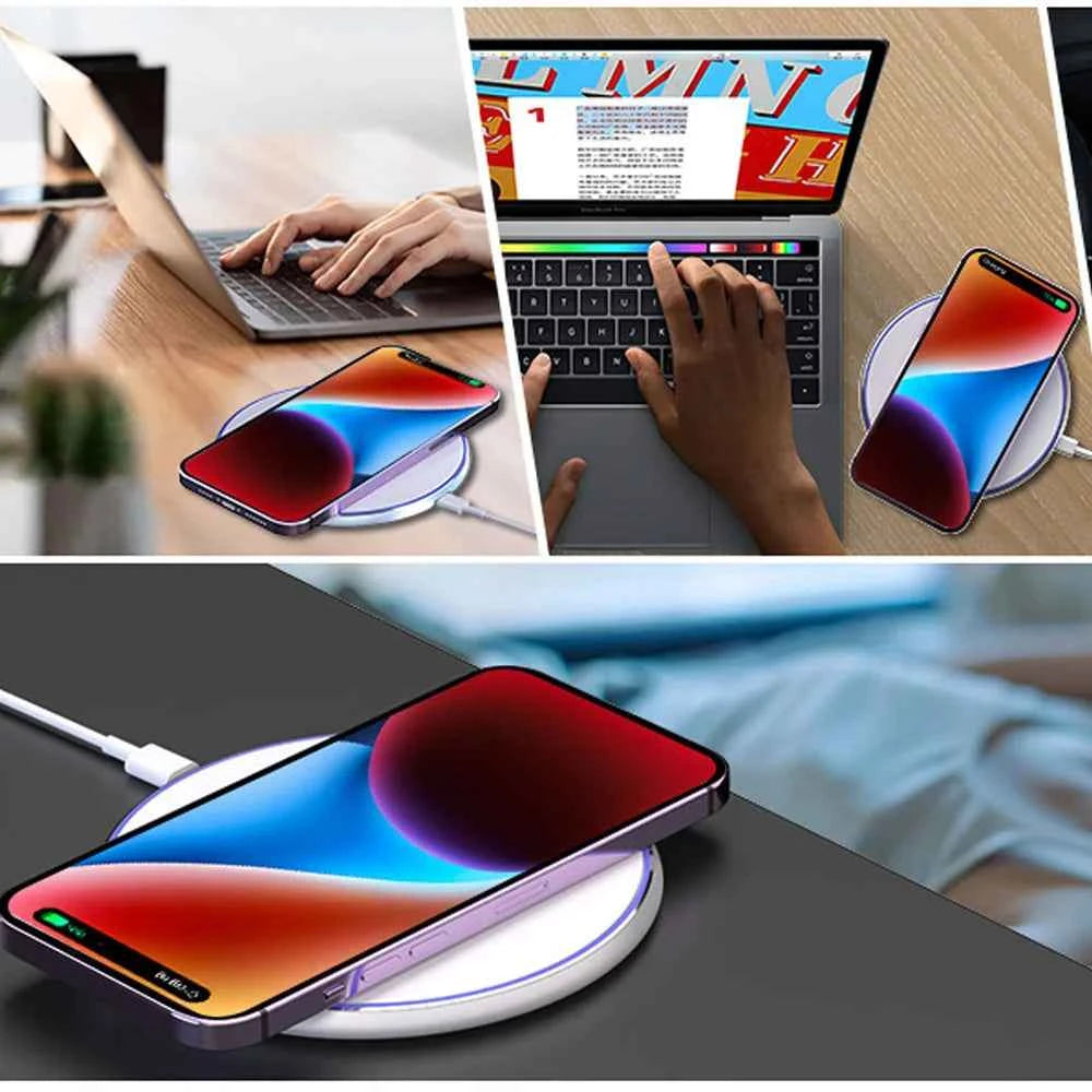 [Fast Wireless Charger]Wireless Charger,15W Fast Charging Pad|Quick Charge QC 3.0 for iPhone 17-12，XS,XR,Samsung-Magnetic Base
