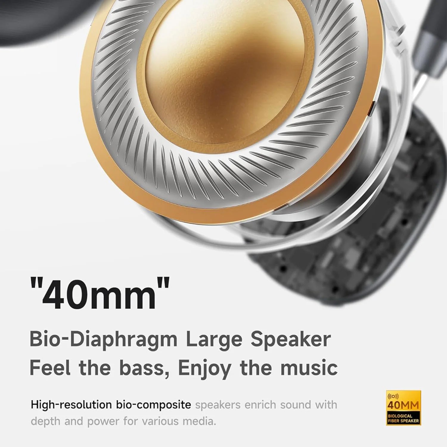 B36 Bluetooth 5.3 Hi-Res Audio Noise Cancelling Over-Ear Headphones with Mic, Deep Bass Low Latency Gaming Headset, USB-C Fast Charging