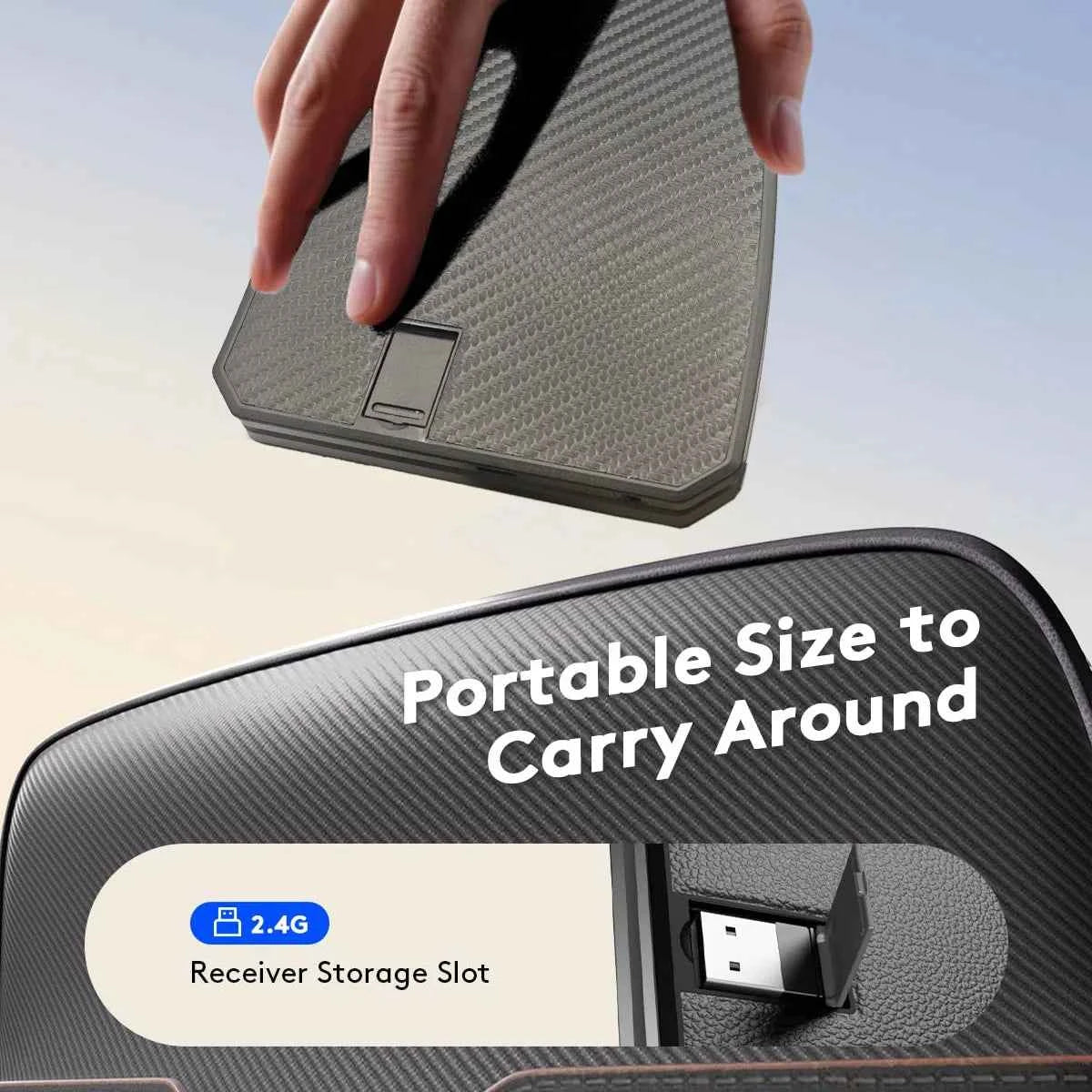 Jomaa Foldable Bluetooth Keyboard Ultra-Thin Folding Rechargeable Keyboard Portable Wireless Keyboard for Laptop iPhone iPad