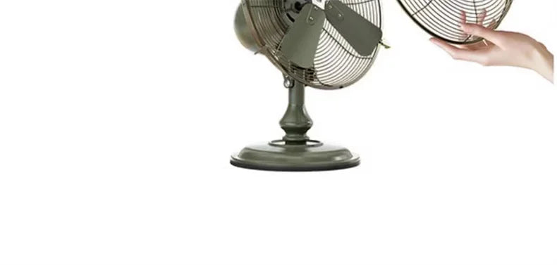 Vintage Desk Fan 12 Inch – Retro Metal Bladeless Fan with 3 Speeds, Quiet Desk Fan for Home Office Classic antique fan
