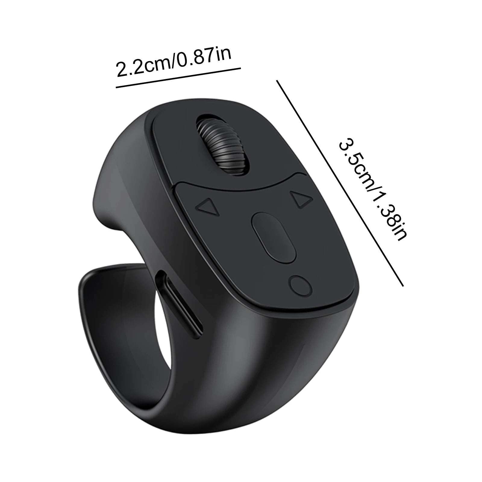 Wireless Fingertip Ring Bluetooth 5.3 Remote Control 10M Range for Selfie/Camera Zoom/E-book Page Turning/Video Music Switch