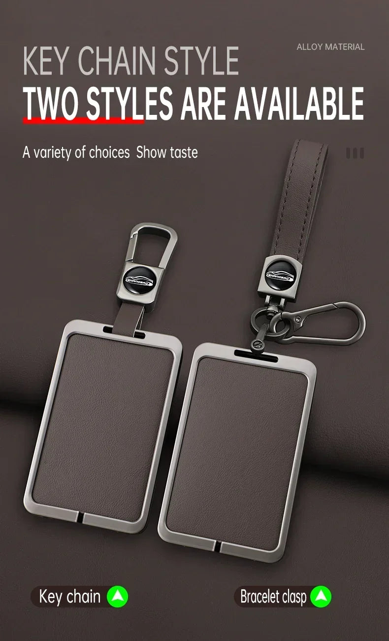 Car Smart NFC Card Key Case Cover For Leapmotor C10 C11 C16 Zinc Alloy Leather Protector Holder Shell Kychain Auto Accessories