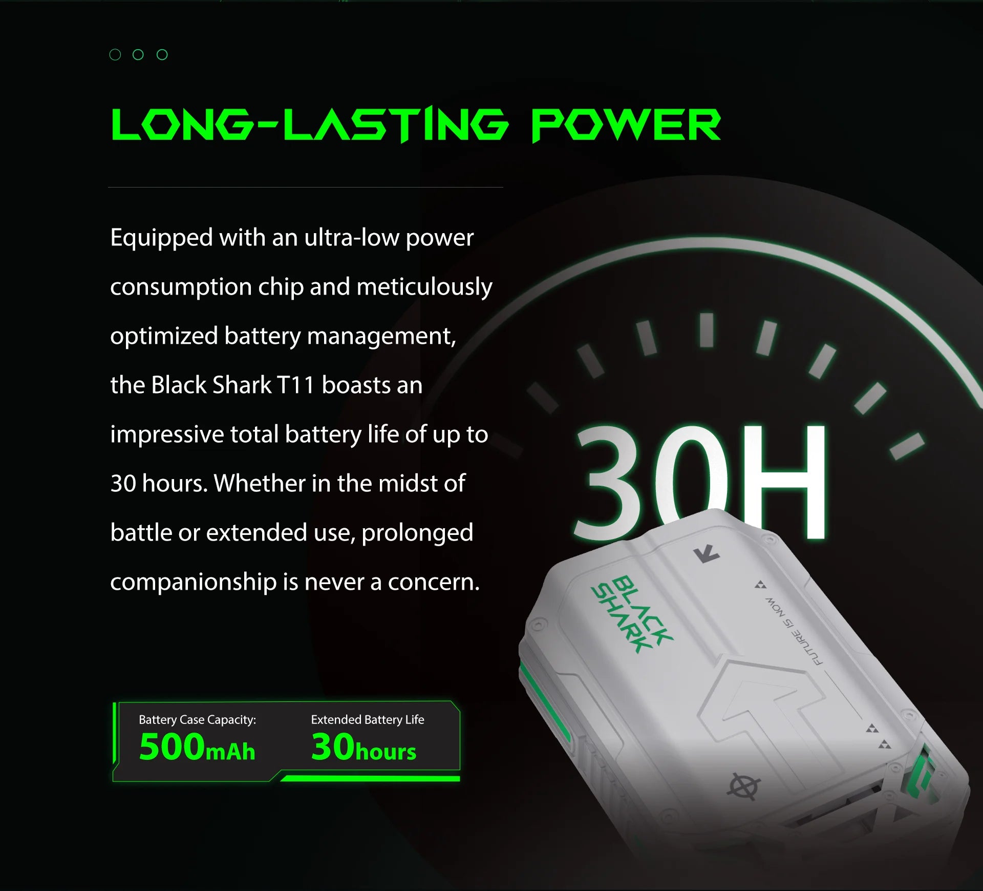 Black Shark T11 TWS Wireless Earbuds with Active Noise Cancellation, Bluetooth 5.3, 30 Hour Battery Life, RGB Light, Low Latency
