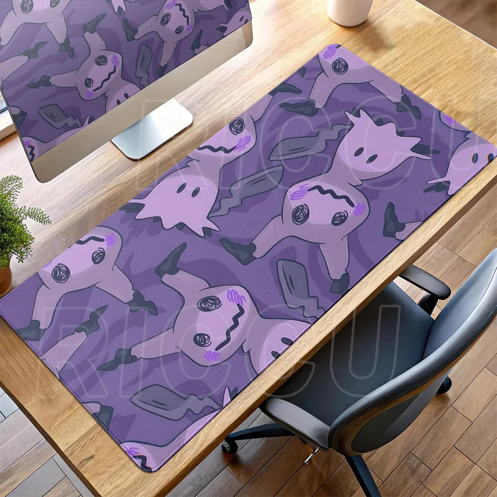 XXL Large Mouse Pad Pokemon Mimikyu Office Mats Carpet Laptop Locking Edge Game Keyboard Desk Mat Rug Mousepad Rubber Table Mat
