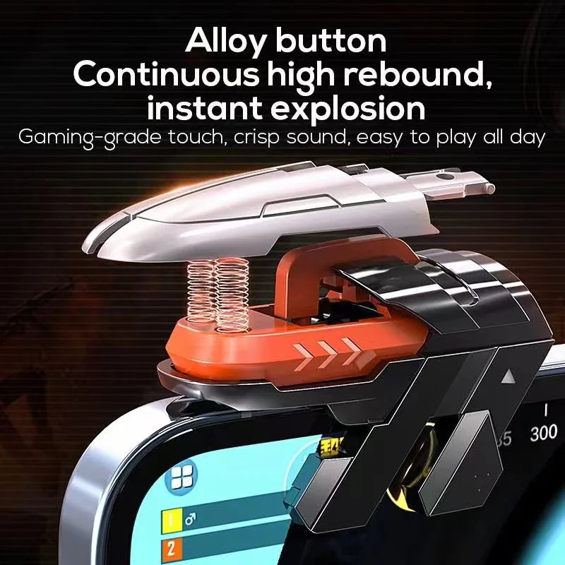 MEMO 6 Finger Mobile Phone ABS Game Trigger AK06 for PUBG Aim Shooting L1 R1 Alloy Key Button for IOS Android Gamepad Controller