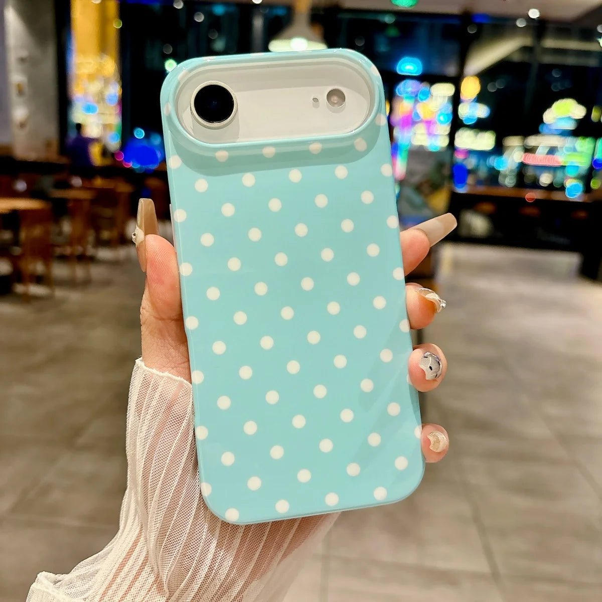 Korea Colorful Polka Dot Pattern Phone Case For iPhone 17 Air 16 15 14 13 Pro Max Circular Wave Point Shockproof Bumper Cover