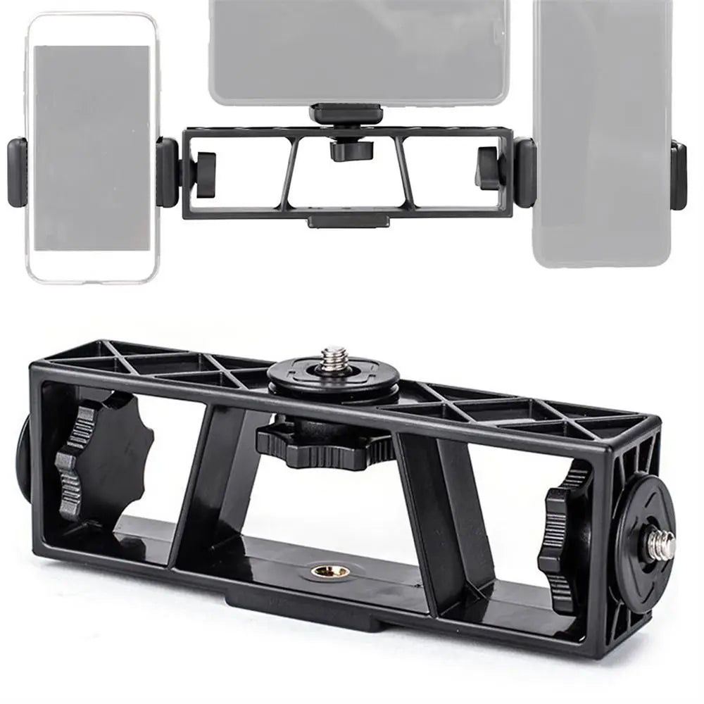 3-Position Stand Clip Bracket Holder Mobile Phone Clamp Tripod 1/4