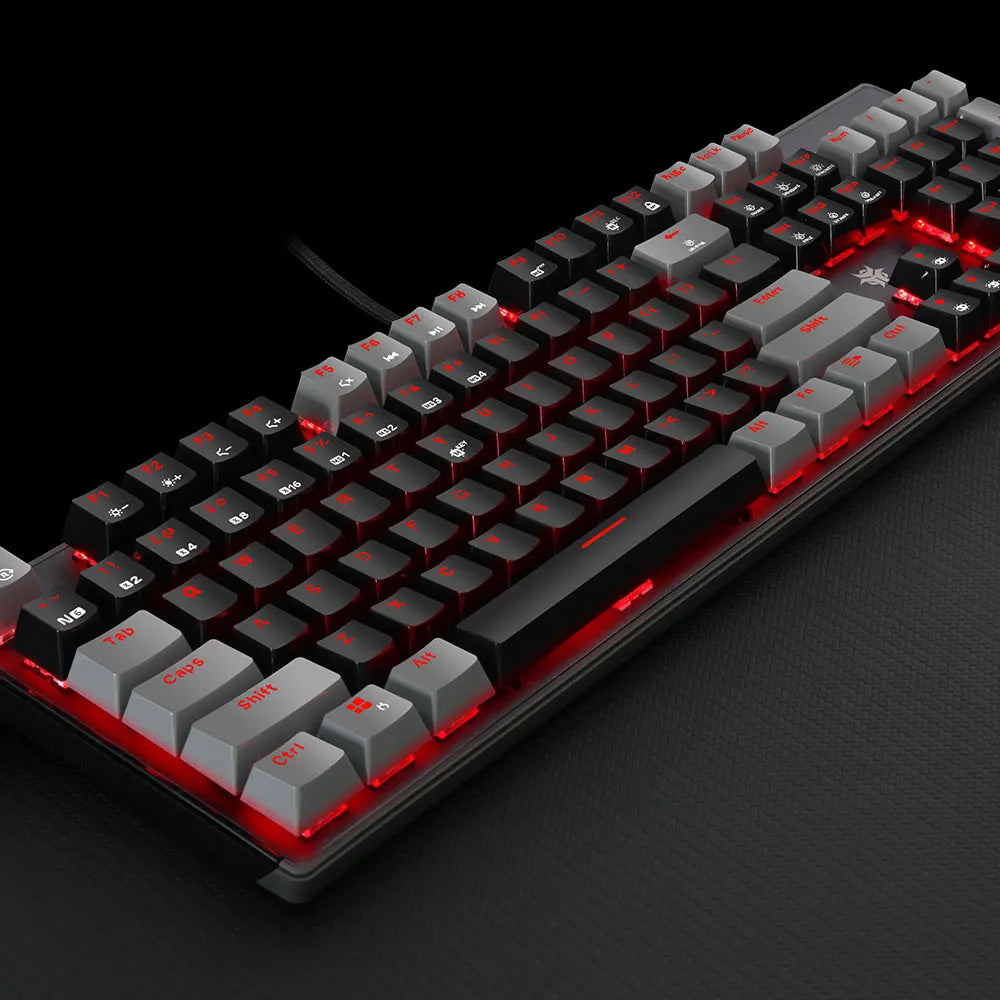 HEXGEARS GK715S Mechanical Keyboard 104key PBT Keycaps Kailh Red Switch Hot Swap White Backlight Gaming Keyboard And Job Typing
