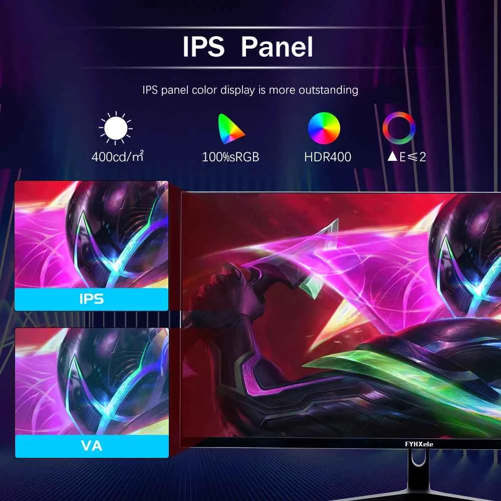 FYHXele 32inch Monitor 165hz 2K QHD High Fresh Rate For Gaming Computer Monitor IPS Panel LED Desktop FreeSync G-Sync MPRT 1ms