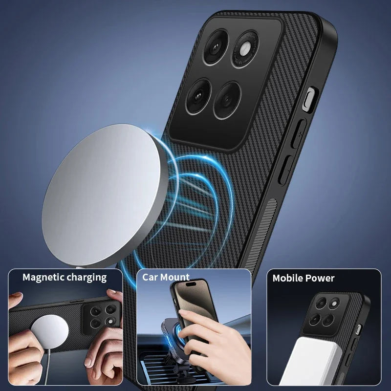 Luxury Silicone Back For Motorola Edge 60 fusion 50 Pro NEO Ultra Case Magnetic MagSafe Cover For Moto G85 5G Protection Shell
