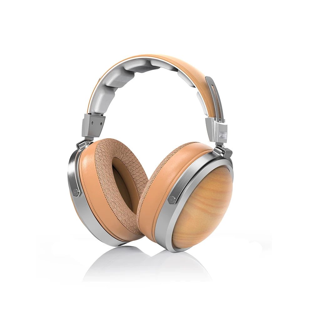 FiiO FT1-New version Closed-Back Over-Ear  Fiber Composite Diaphragm Wired Hi-Fi Headphones, American walnut Ear Cups for Studio