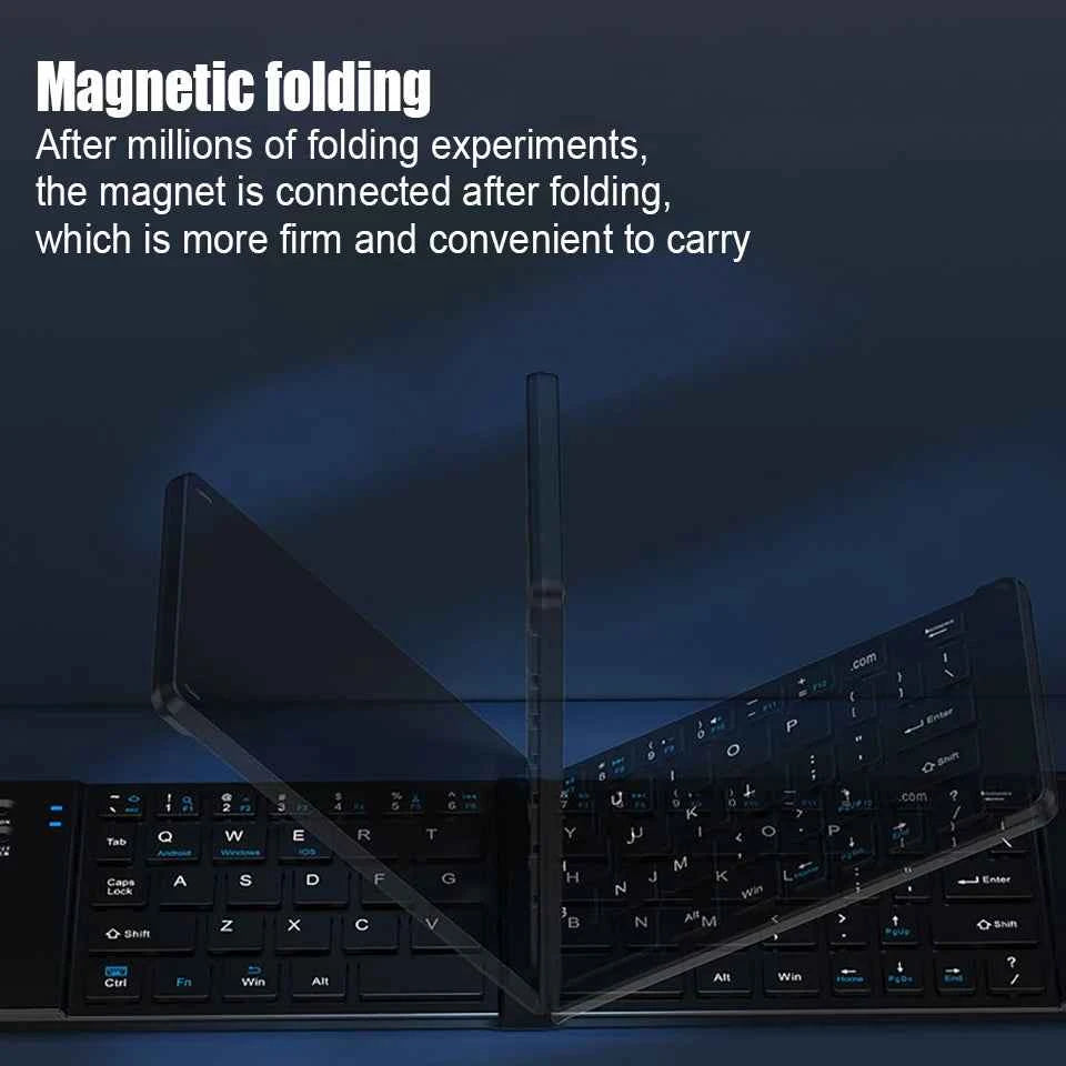 HKYC Mini two fold the third mock examination Bluetooth 2.4G keyboard and mouse set type-c charging tablet