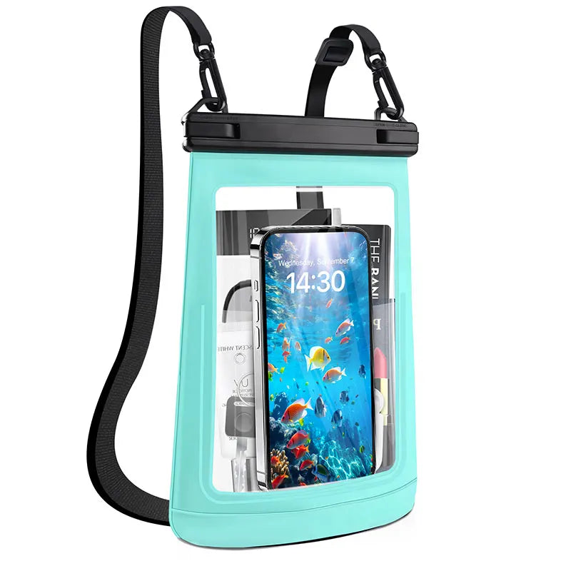 HAISSKY Large Mobile Phone Waterproof Pouch For iPhone 17 16 Pro Max 17 Air 16E 15 Plus Swim Travel Beach Bags With Seal Stripe