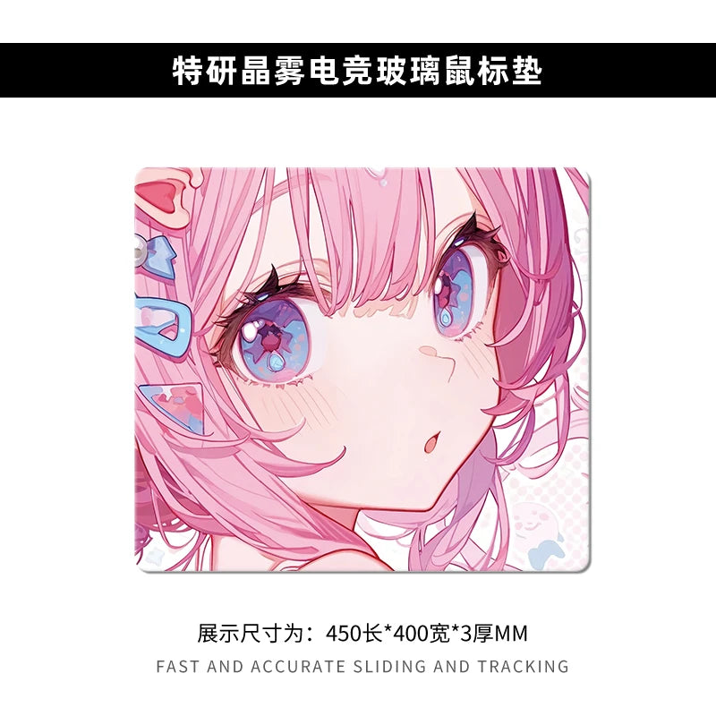 Large Tempered Glass Mouse Pad Extra Large FPS Esports Desk Pad Upgraded Smooth Custom Anti Slip Special Crystal Mist Surface