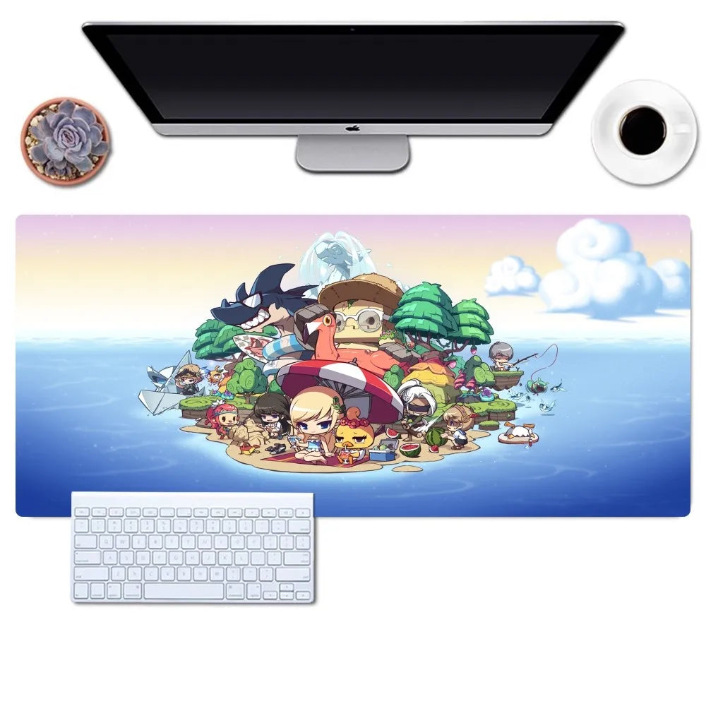 Game Maplestory Mousepad Gaming Office Desk Pads Large For Computer Non-slip Lockedge Mouse Pad