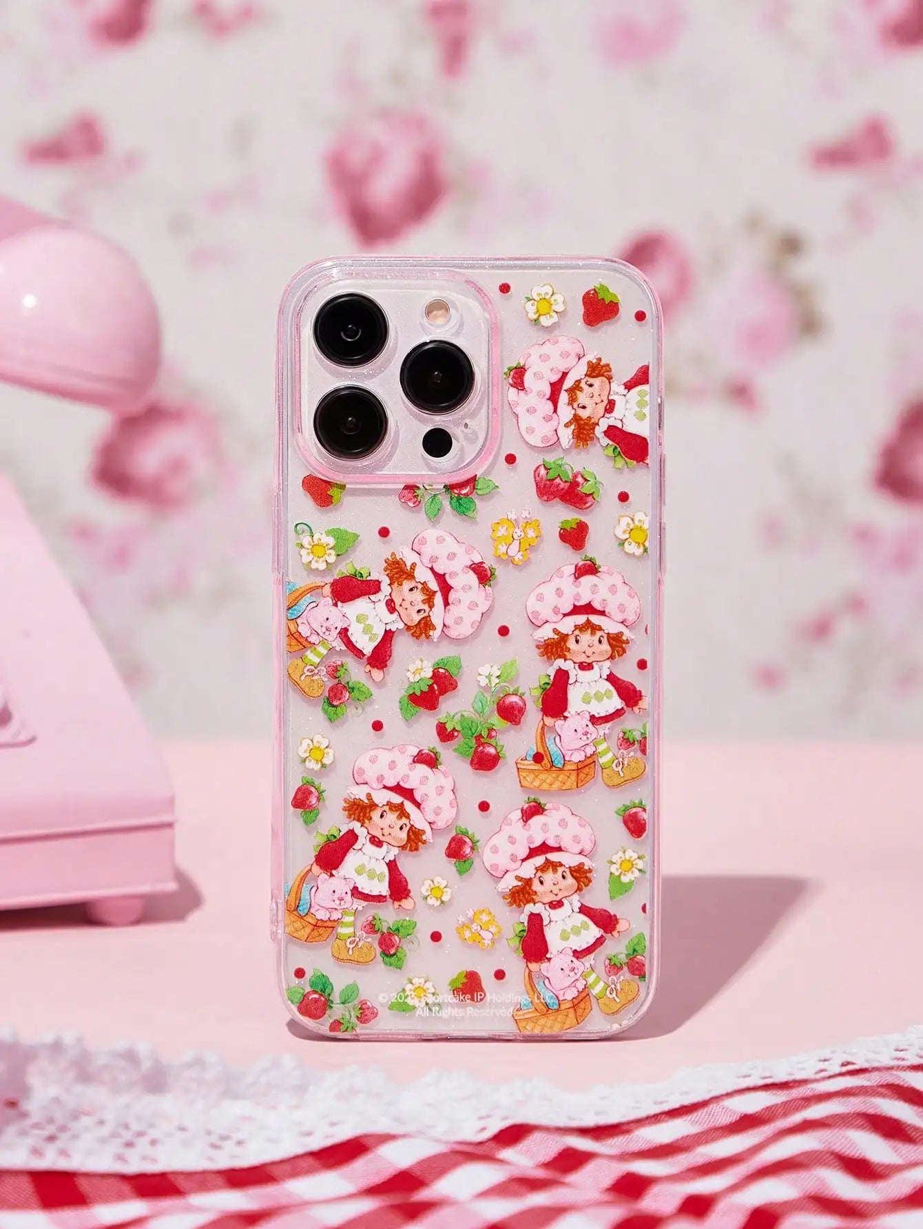 Transparent Pink Cartoon-Style Phone Case with Chill Graphic Design for iPhone