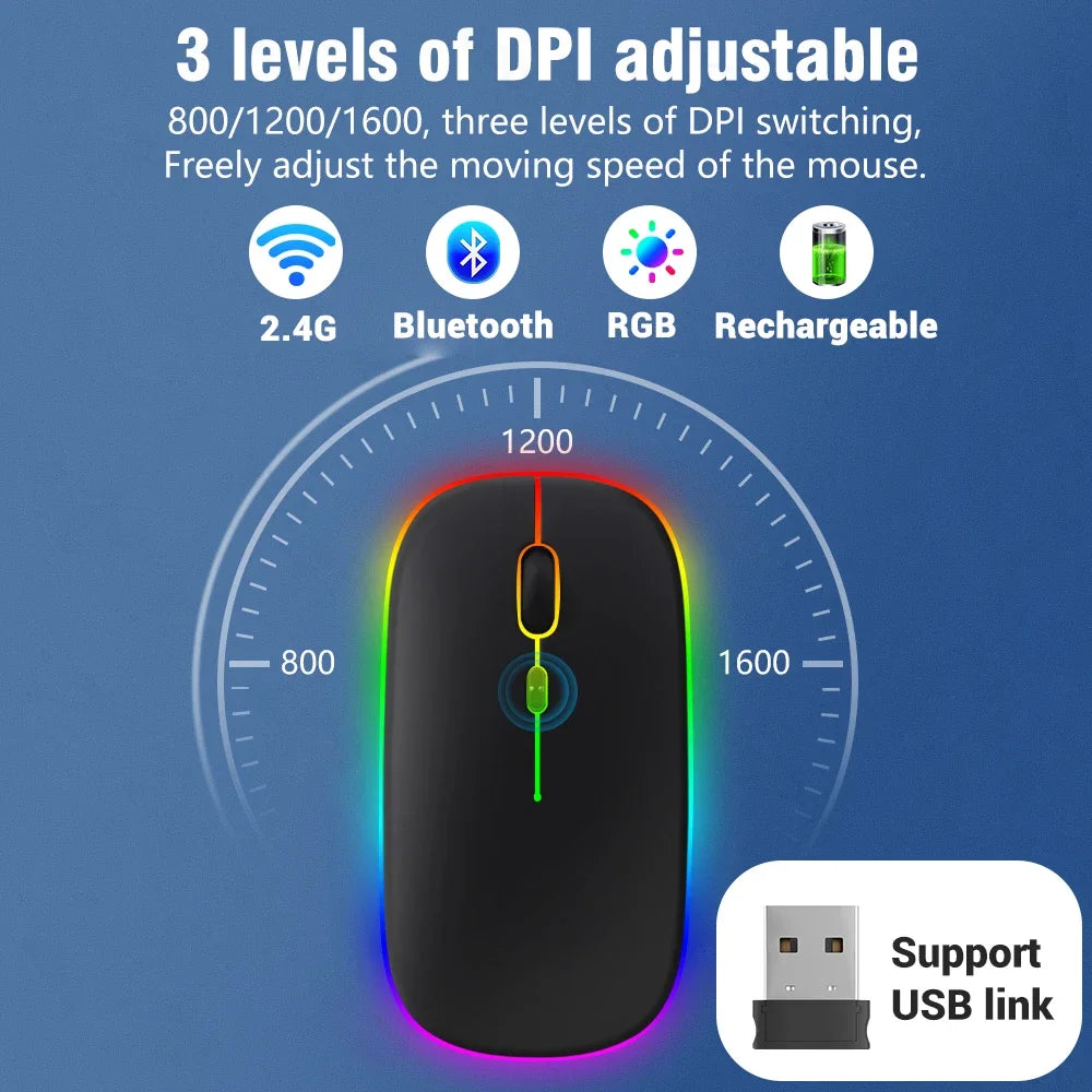 2026 Portable Bluetooth Backlit Keyboard For Xiaomi iPad / iOS Android Windows Tablet Phone Wireless Keyboard With Mouse Spanish